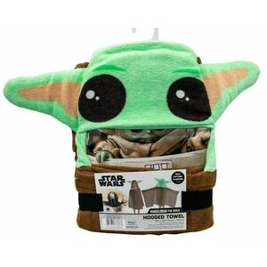 STAR WARS BABY YODA The Child HOODED BATH TOWEL with EARS, FUN GIFT!